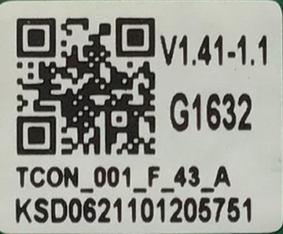 T-CON PARA TV VIZIO / NUMERO DE PARTE TCON_001_F_43_A / BOE_CC430LV2D_43001 / KSD0621101205751 / PANEL BOEI430WU1 / MODELO D43F-J04 LBVTC9 - Imagen 2